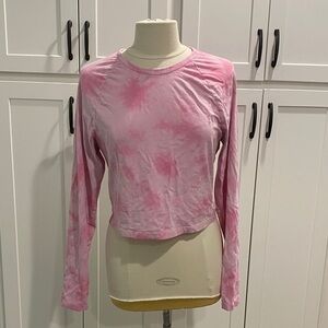 PINK Victoria's Secret Light Pink Tie-Dye Long Sleeve Tee